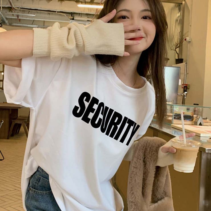 SECURITYロゴプリントビックTシャツ【韓国ファッション】[品番