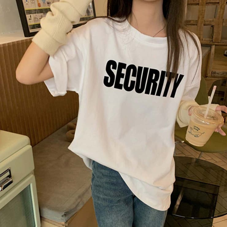 SECURITYロゴプリントビックTシャツ【韓国ファッション】[品番