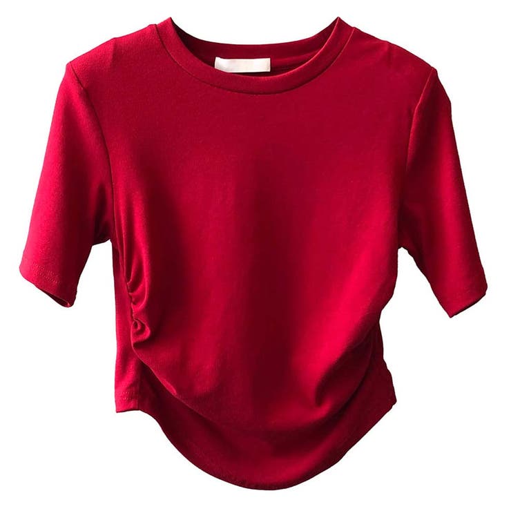 MUDA ZERO ギャザー半袖Tシャツ レディス 大きいサイズ noannu