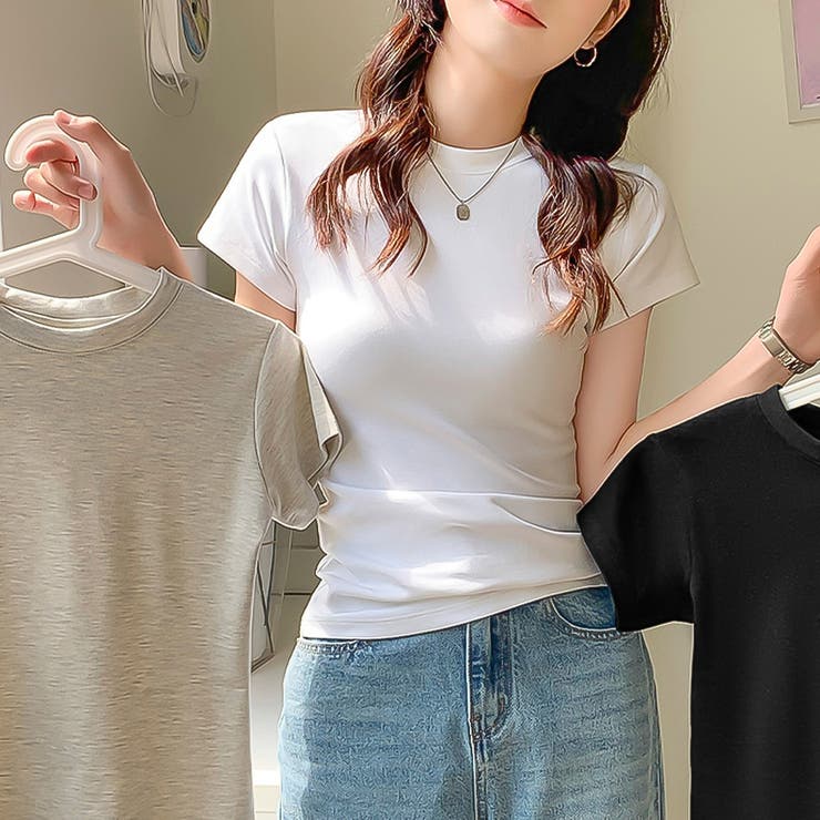 クルーネックフィットTシャツ【韓国ファッション】 | Doula Doula | 詳細画像5 