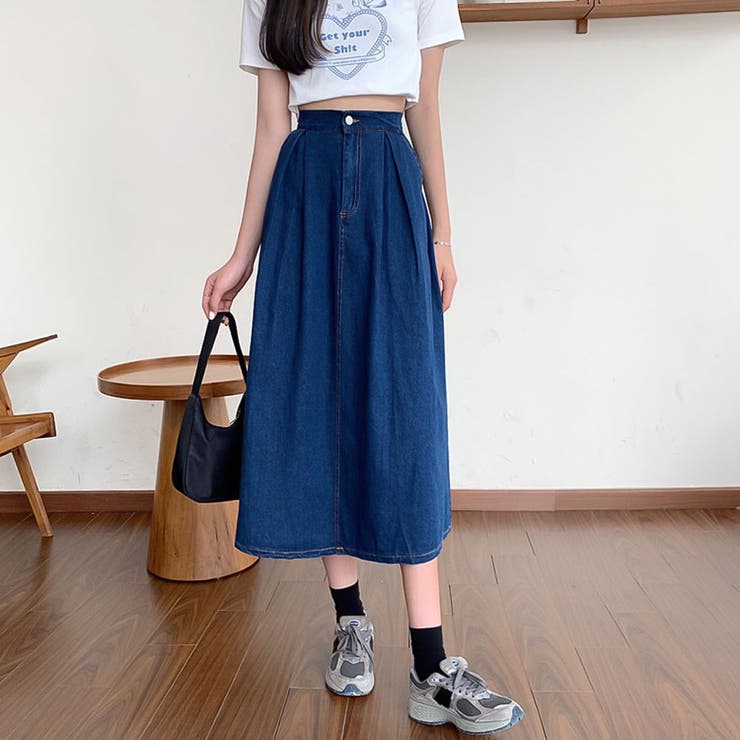 ハイウエストフレアデニムスカート【韓国ファッション】 | Doula Doula | 詳細画像22 