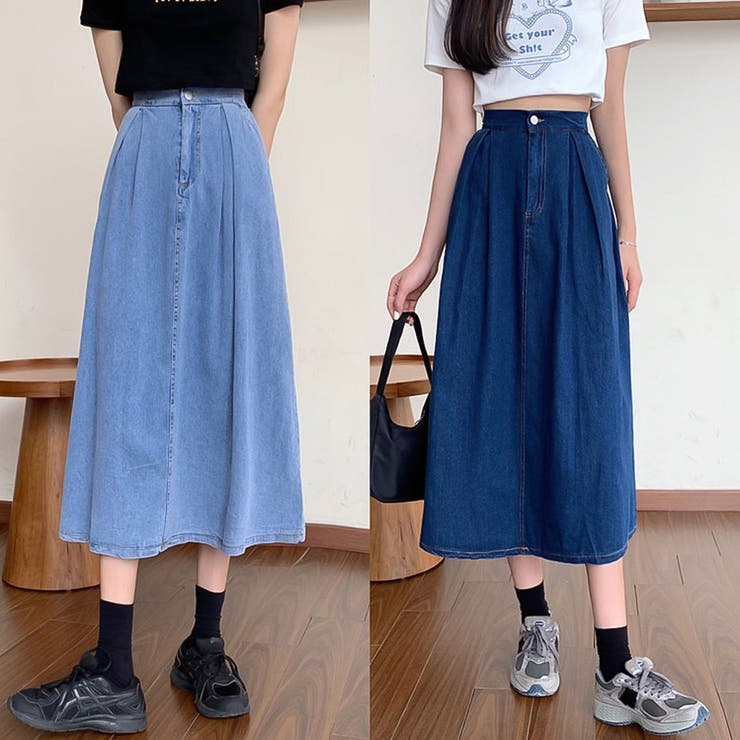 ハイウエストフレアデニムスカート【韓国ファッション】 | Doula Doula | 詳細画像24 