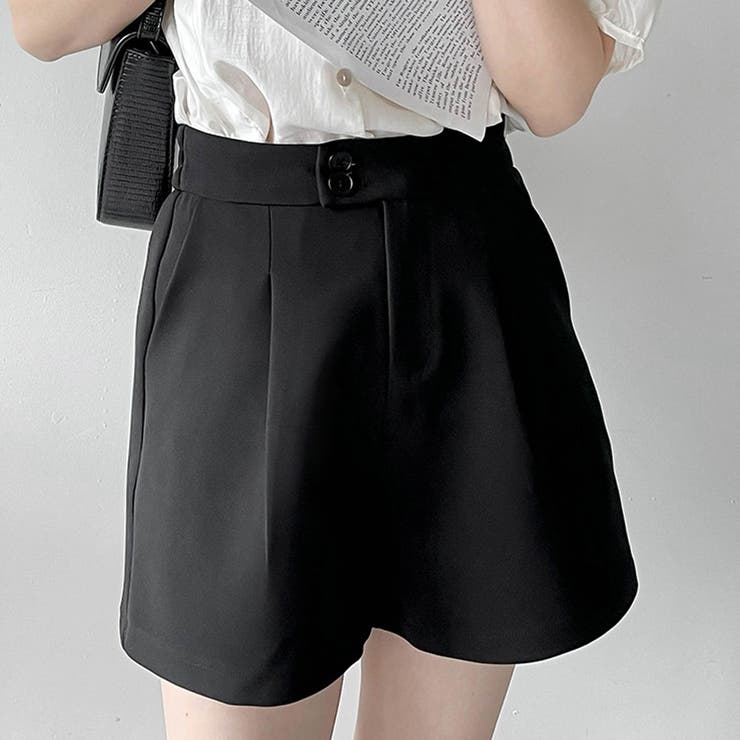 sheller シェリエ　ハイウエスト黒ショートパンツ SHORT PANTS – shéller / シェリエ