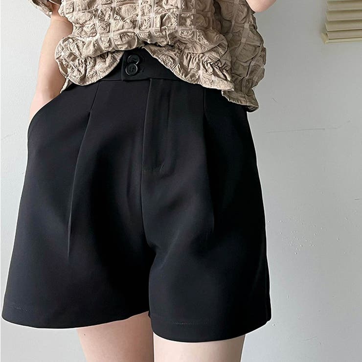 ハイウエストタックショートパンツ【韓国ファッション】 | Doula Doula | 詳細画像3 