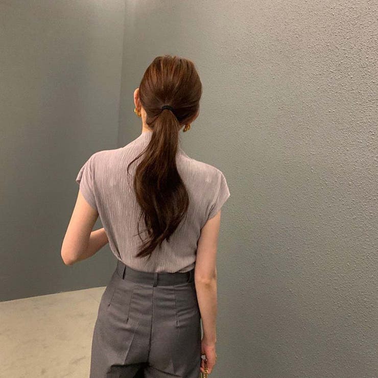 ボトルネックフレンチスリーブプリーツトップス【韓国ファッション】 | Doula Doula | 詳細画像20 