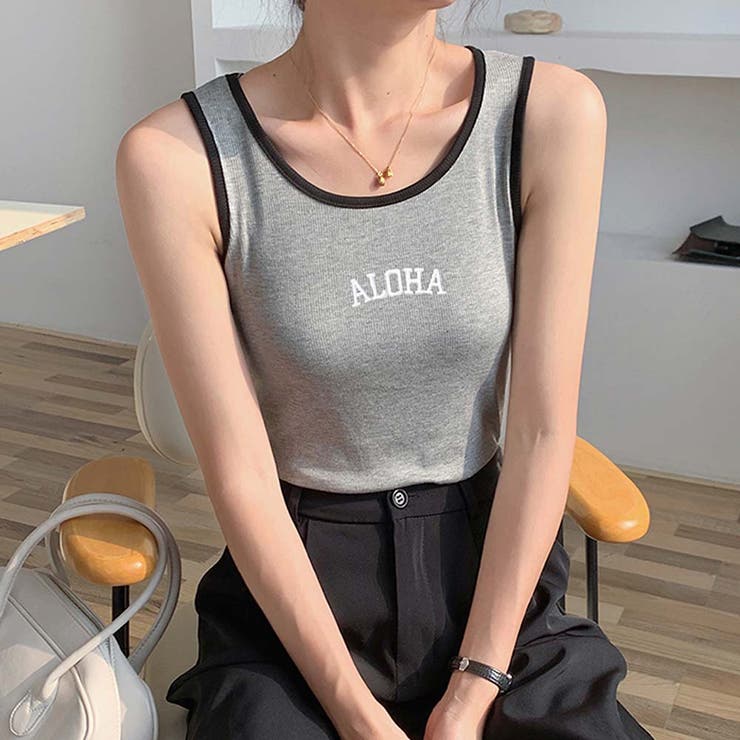 babylclub Crown key sleevelessタンクトップ B.B.Wallace＞POINTELLE TANK TOP/タンクトップ