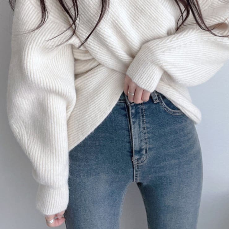 カシュクールニットセーター【韓国ファッション】[品番