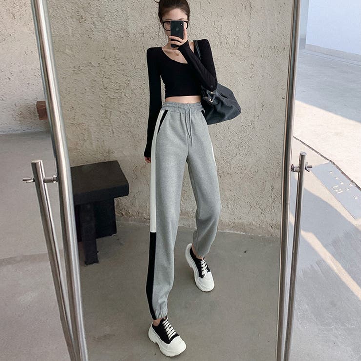 サイドラインスウェットパンツ【韓国ファッション】【春夏新商品】 | Girly Doll | 詳細画像11 