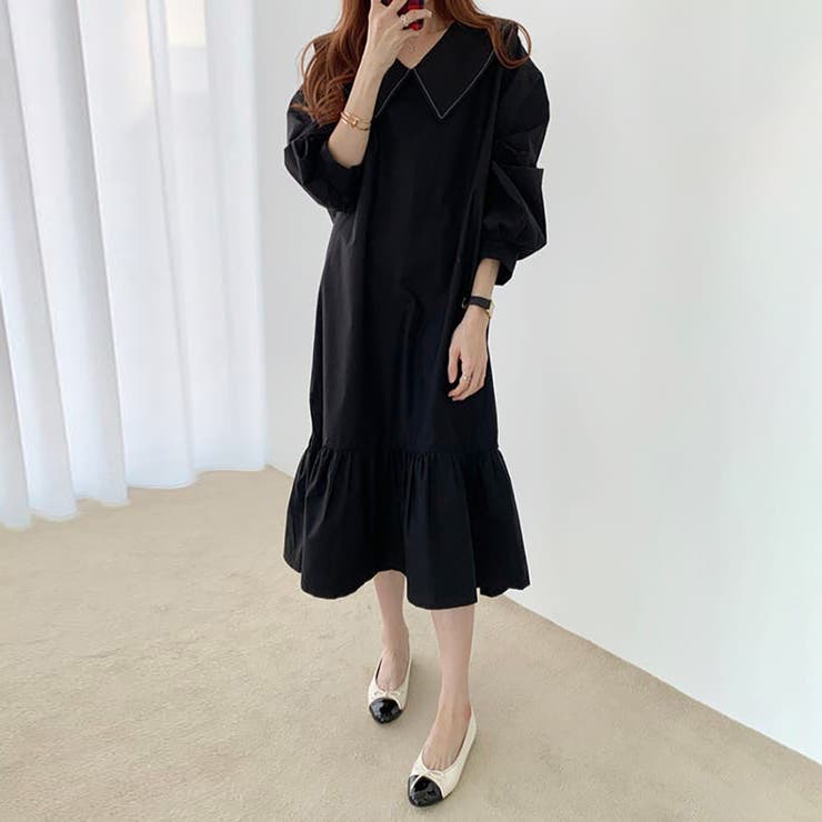 セーラーカラーロングワンピース【韓国ファッション】【春夏新商品】 | Doula Doula | 詳細画像19 
