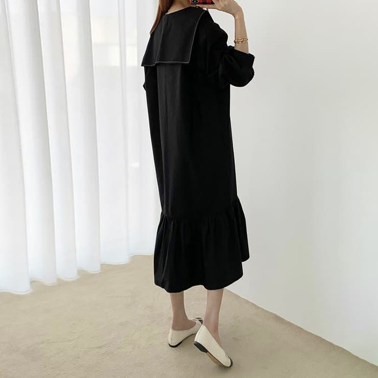 セーラーカラーロングワンピース【韓国ファッション】【春夏新商品】 | Doula Doula | 詳細画像20 