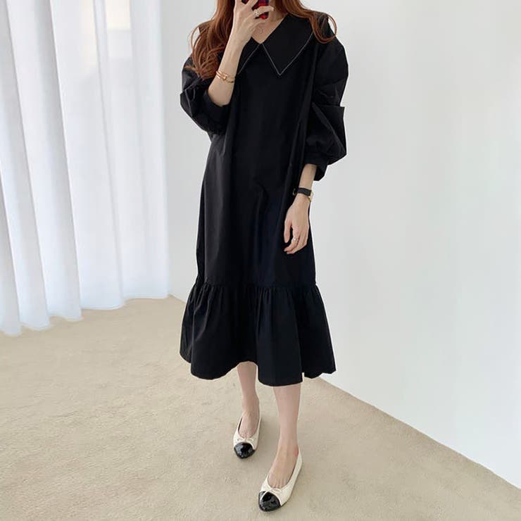 セーラーカラーロングワンピース【韓国ファッション】【春夏新商品】 | Doula Doula | 詳細画像21 