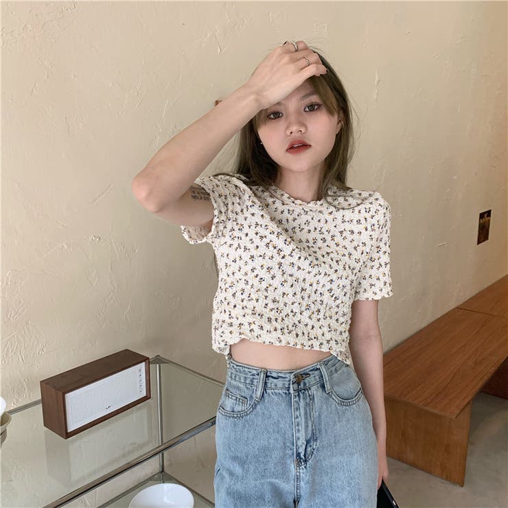 フラワープリントワッシャーTシャツ【韓国ファッション】【春夏新商品】 | Doula Doula | 詳細画像11 