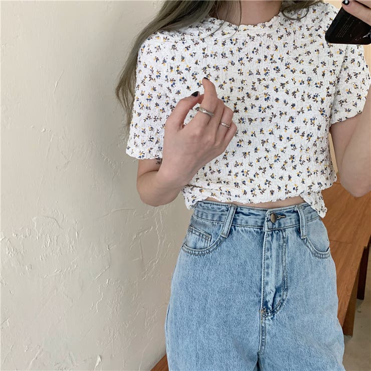 フラワープリントワッシャーTシャツ【韓国ファッション】【春夏新商品】 | Doula Doula | 詳細画像13 