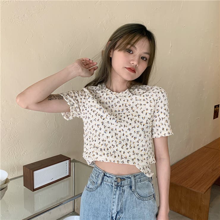 フラワープリントワッシャーTシャツ【韓国ファッション】【春夏新商品】 | Doula Doula | 詳細画像15 