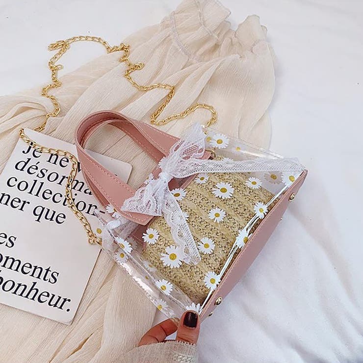 クリアショルダーバッグ【韓国ファッション】[品番：ZJ000012669