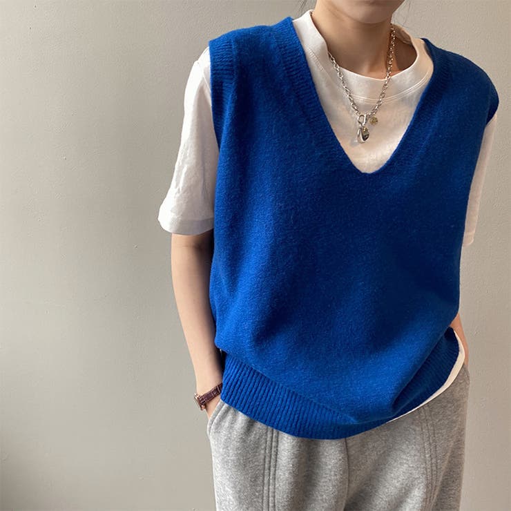 kolor - 【riri♡さま専用】⭐︎kolor⭐︎vネックニットベスト riri♡さま専用】⭐︎kolor⭐︎vネックニットベスト ベスト/ジレ