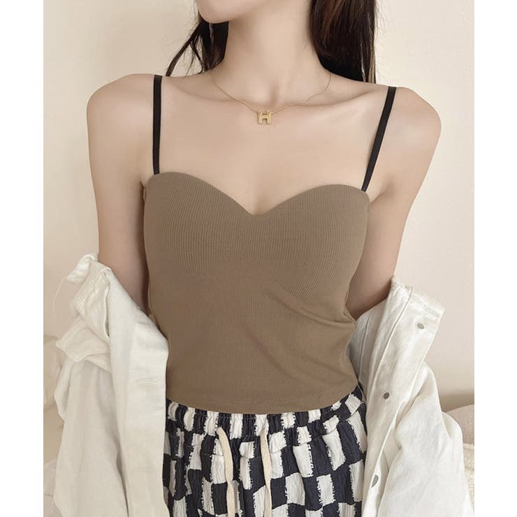 モカ | ハートネックブラトップ【韓国ファッション】【春夏新商品】 | Doula Doula