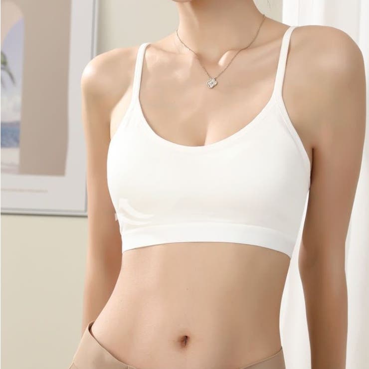 着心地×しっかりホールド◎コットン混スポーティーブラ ブラトップ | Doula Doula | 詳細画像1 