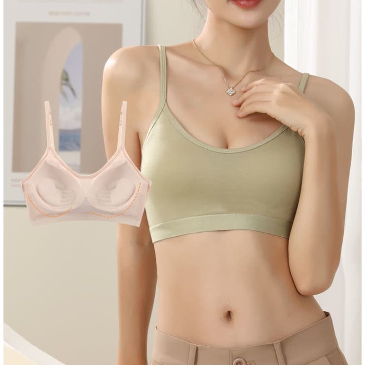 着心地×しっかりホールド◎コットン混スポーティーブラ ブラトップ | Doula Doula | 詳細画像18 