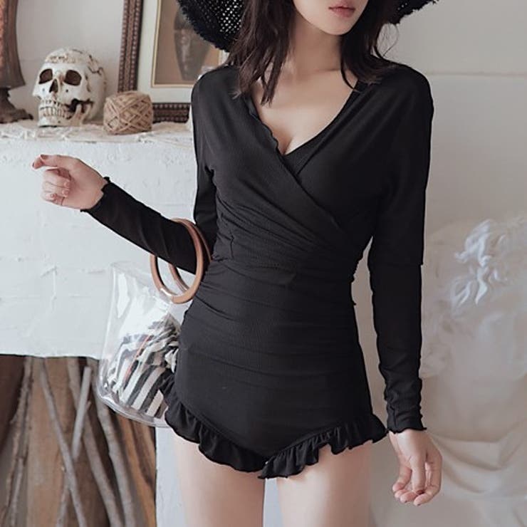 同素材でこなれ感。水着セット フリルワンピース水着＆ボレロ | Doula Doula | 詳細画像14 