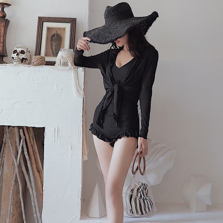 同素材でこなれ感。水着セット フリルワンピース水着＆ボレロ | Doula Doula | 詳細画像15 