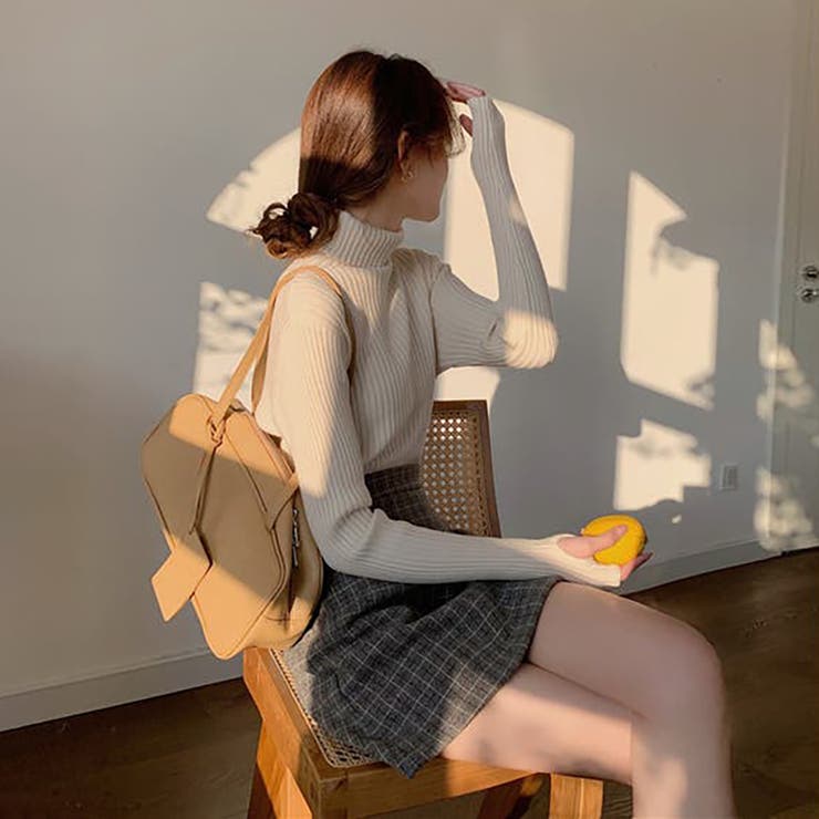 タートルネックロングスリーブリブニット【韓国ファッション】 | Girly Doll | 詳細画像31 