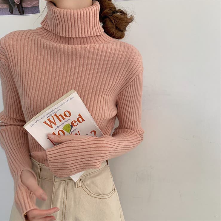 タートルネックロングスリーブリブニット【韓国ファッション】 | Girly Doll | 詳細画像39 