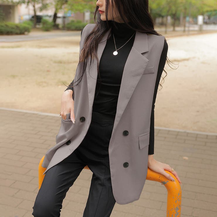 テーラードジャケットベスト【韓国ファッション】 | Girly Doll | 詳細画像32 