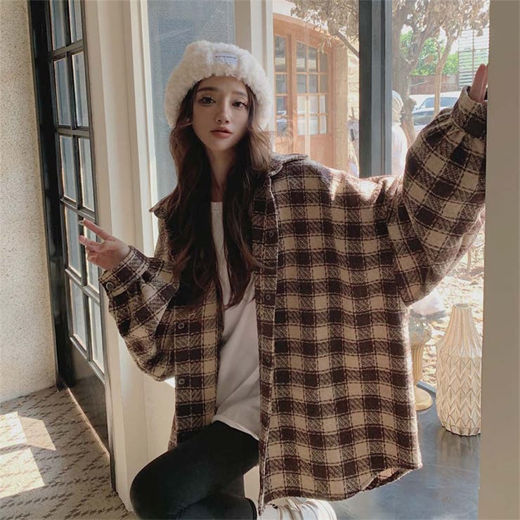 A*I様 希少　NO ID セットアップ　フリンジチェック　韓国　柄　奇抜 セットアップ チェック柄 ジャケット ＋ スカート 韓国