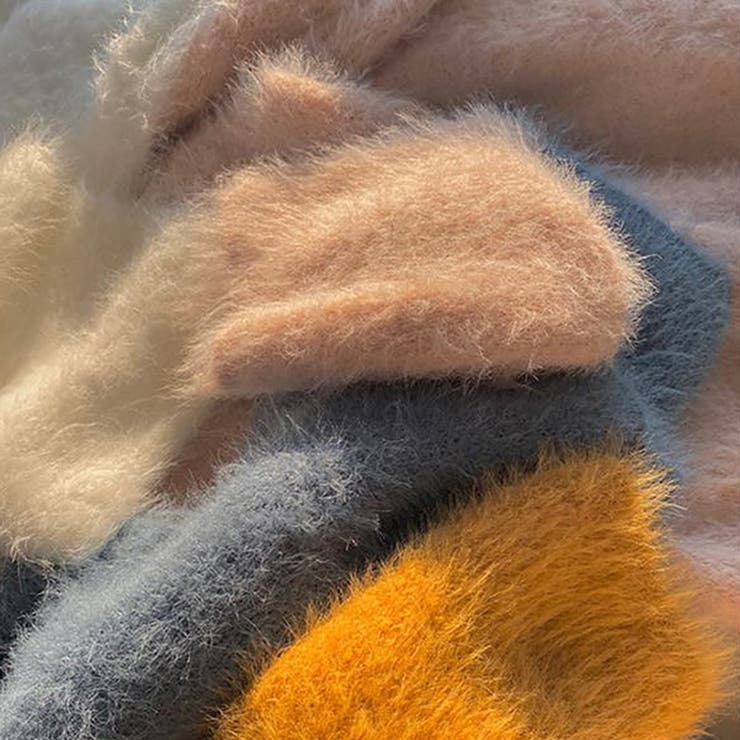 Vネックシャギーニット【韓国ファッション】 | Girly Doll | 詳細画像3 