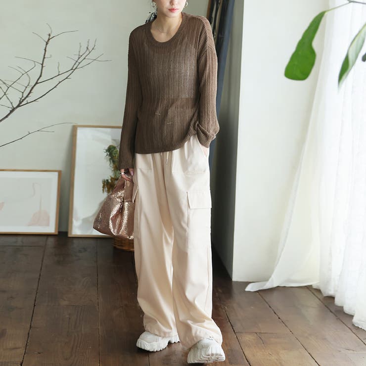 アイボリー | ドロストカーゴパンツ【韓国ファッション】【春夏新商品】 | Doula Doula