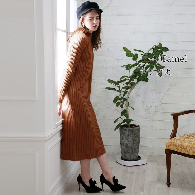 万能な選べる着丈 リブニットワンピーストップス パンツ ワンピース 品番 Zj Girly Doll ガーリードール のレディースファッション通販 Shoplist ショップリスト