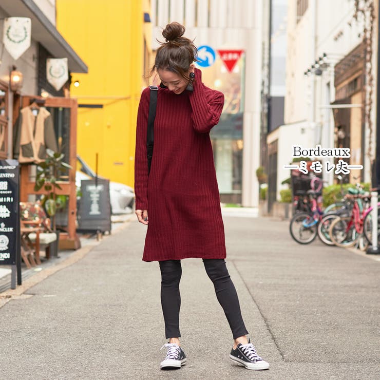 万能な選べる着丈 リブニットワンピーストップス パンツ ワンピース 品番 Zj Girly Doll ガーリードール のレディースファッション通販 Shoplist ショップリスト