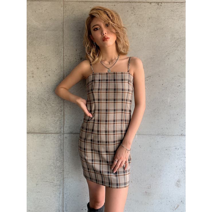 トーンオントーンチェック柄キャミワンピース 品番 Eo Egoist エゴイスト のレディースファッション通販 Shoplist ショップリスト