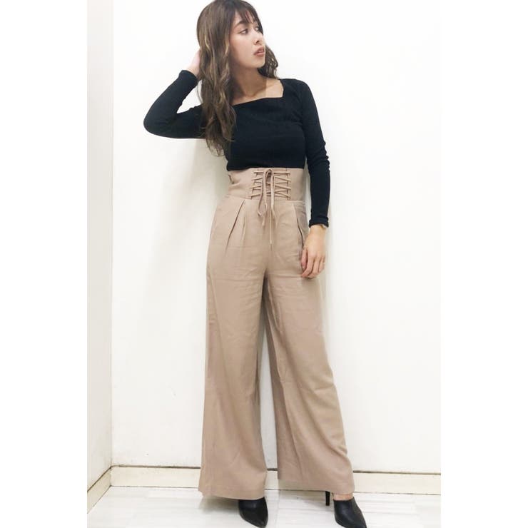 ハイウエストマークワイドパンツ[品番：EO000004291]｜EGOIST  