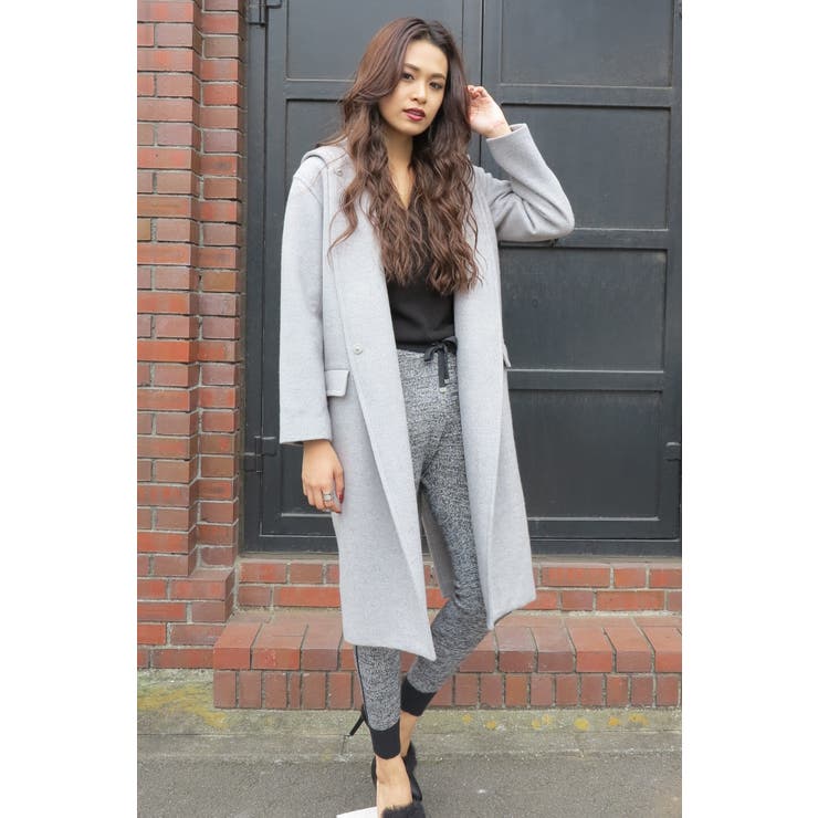 フードロングウールコート[品番：EO000003475]｜EGOIST（エゴイスト