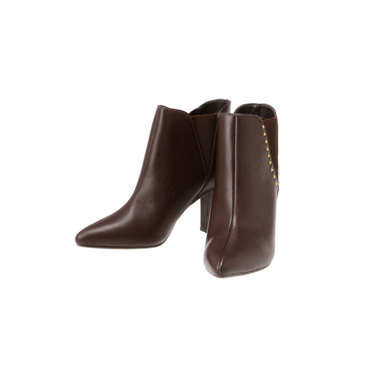 BROWN | スタッズサイドゴアブーツ | EGOIST