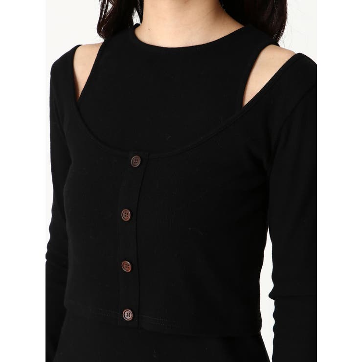 EGOIST 限定ワンピース付き レイヤードリブロングワンピース[品番：EO000005356]｜EGOIST