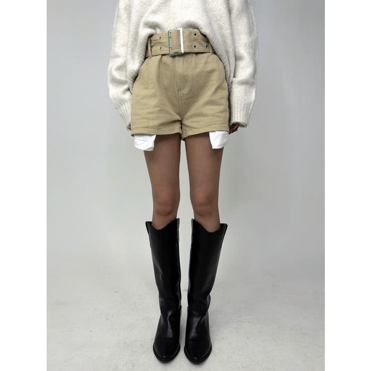 ハトメベルト付ツイルショートパンツ | EGOIST | 詳細画像14 