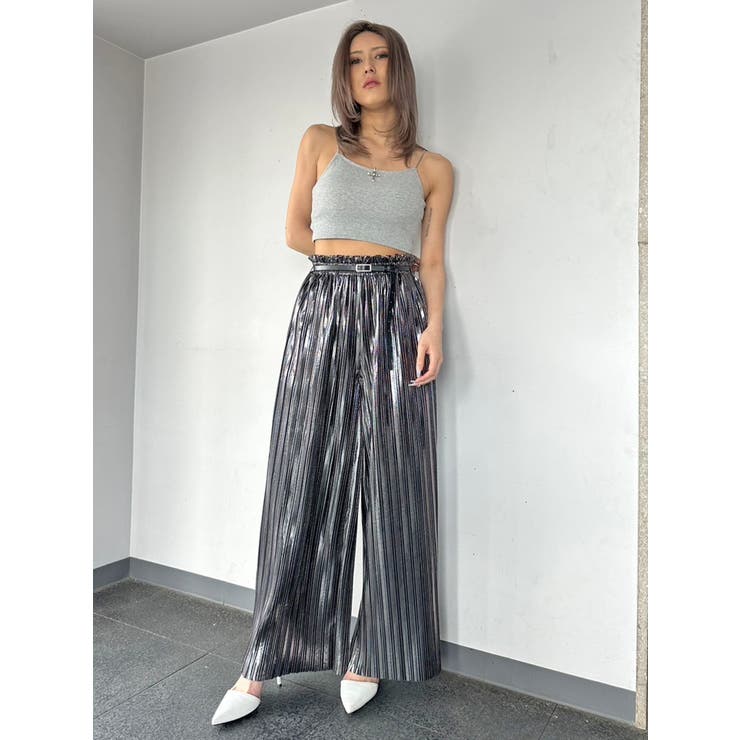 シャイニープリーツワイドパンツ | EGOIST | 詳細画像1 