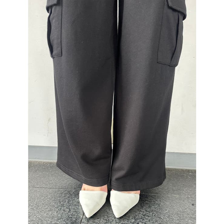 コントラストトリムスウェットカーゴパンツ[品番：EO000006241