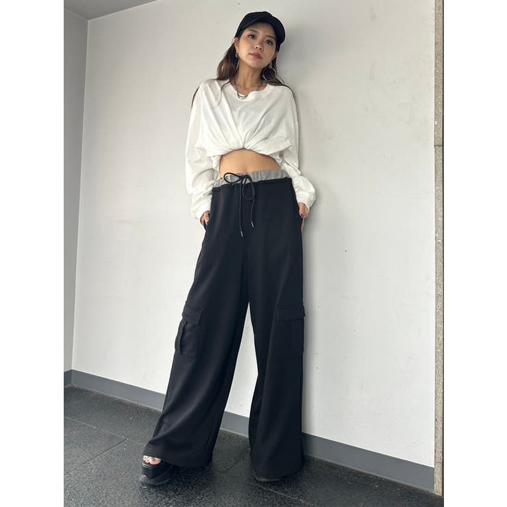 コントラストトリムスウェットカーゴパンツ | EGOIST | 詳細画像1 