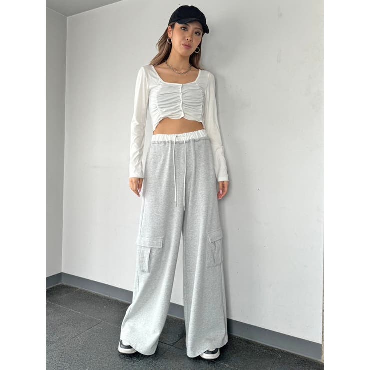 コントラストトリムスウェットカーゴパンツ | EGOIST | 詳細画像15 