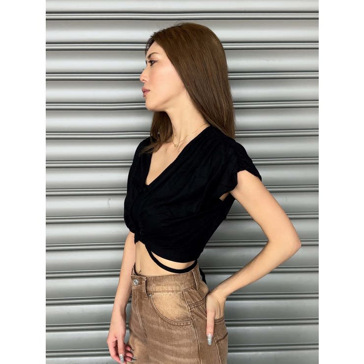 フロントドロストショートトップス | EGOIST | 詳細画像2 