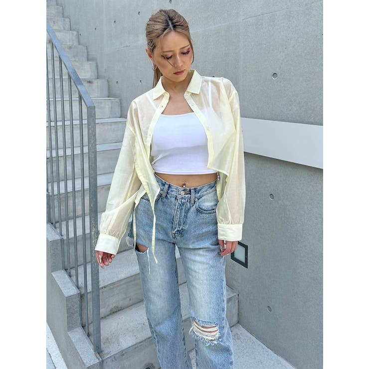 YELLOW | シアードロストショートシャツ | EGOIST