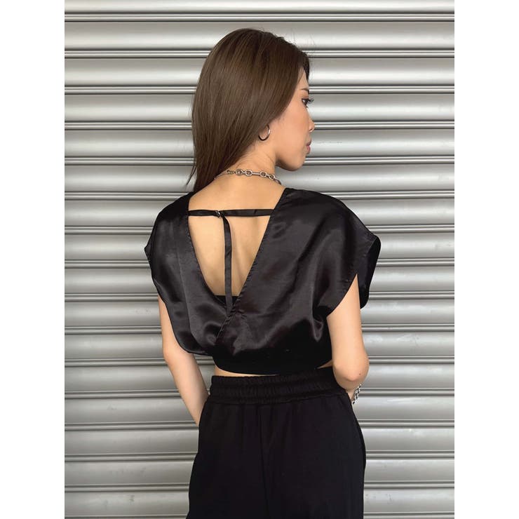 サテンカシュクールトップス | EGOIST | 詳細画像2 