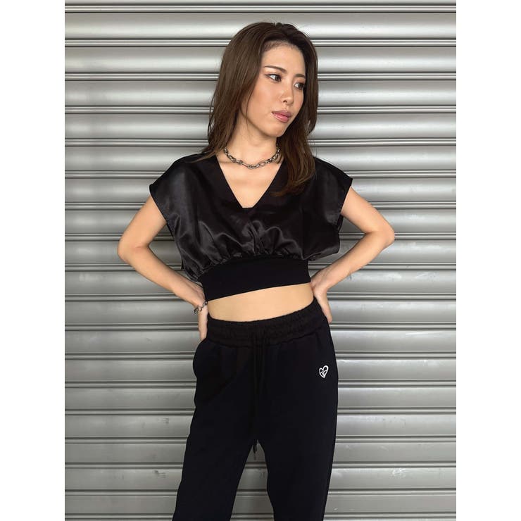 サテンカシュクールトップス | EGOIST | 詳細画像3 