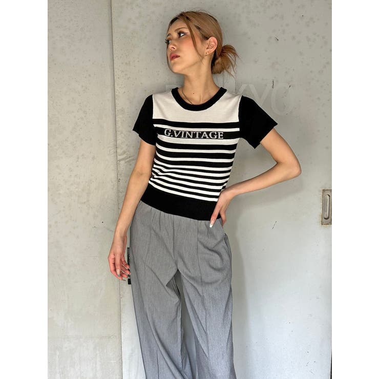 グラム・ヴィンテージボーダーニットトップス | EGOIST | 詳細画像14 