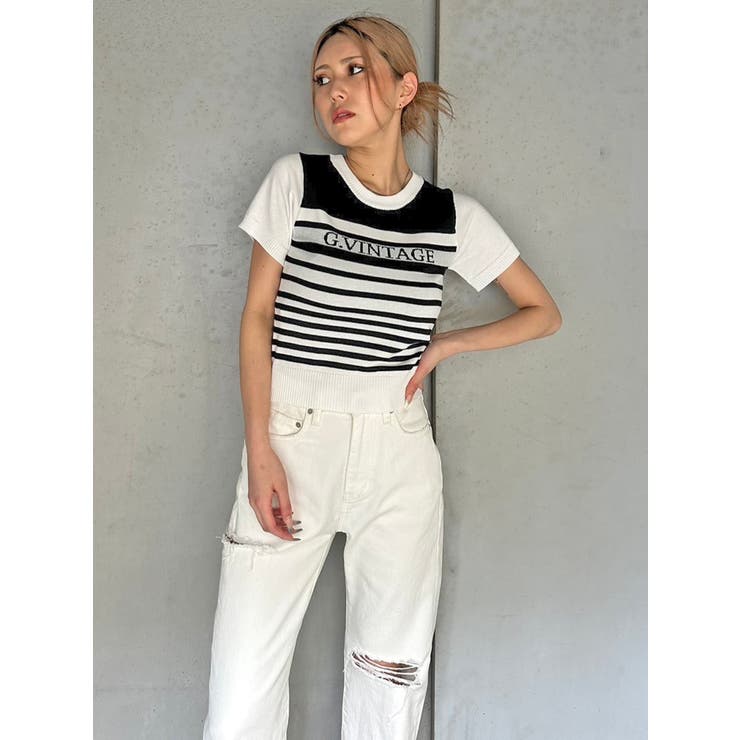 グラム・ヴィンテージボーダーニットトップス | EGOIST | 詳細画像17 