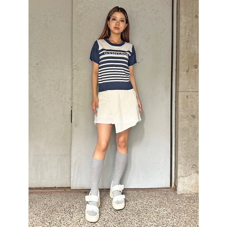 グラム・ヴィンテージボーダーニットトップス | EGOIST | 詳細画像19 